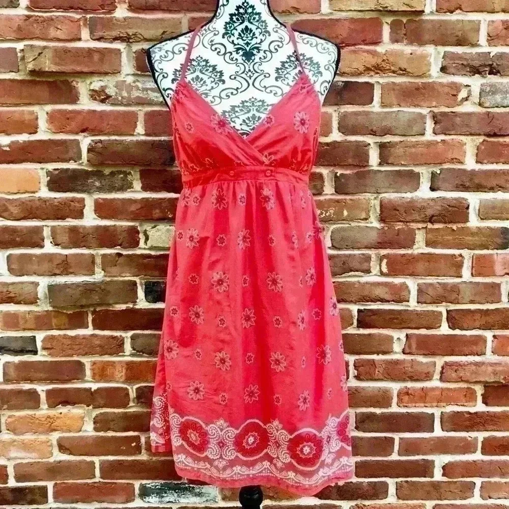 AEROPOSTALE Coral Midi Handkerchief Sundress